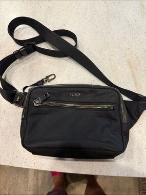 Tumi Black Nylon Crossbody Belt Bag
